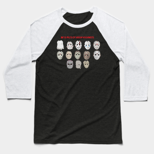 Jason Voorhees Baseball T-Shirt - The 13 Faces of Jason Voorhees by attackofthegiantants